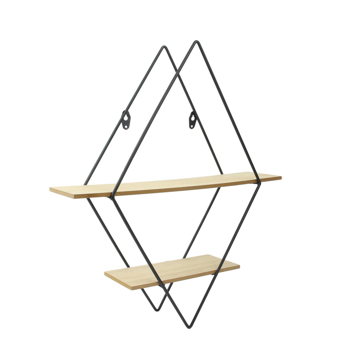 Etagère en bois et métal losange 40x46
