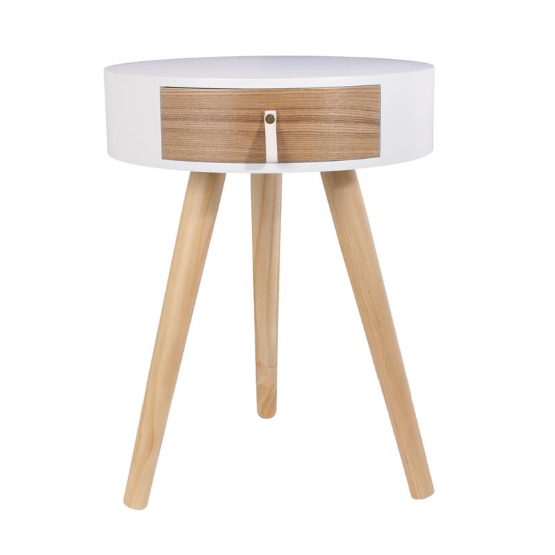 Table de chevet blanche