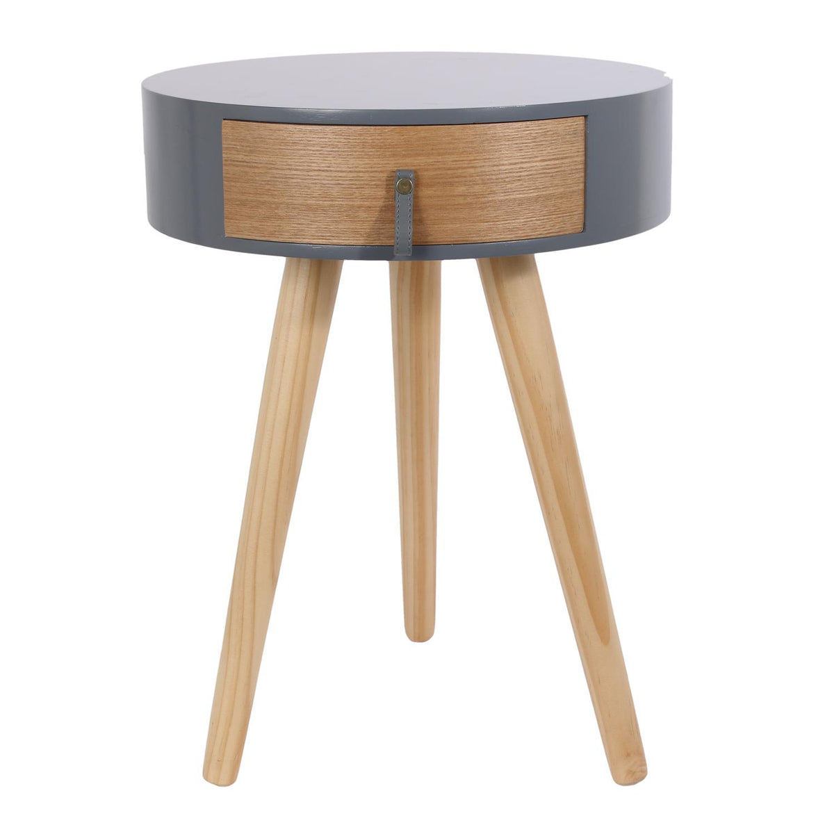 Table de chevet grise