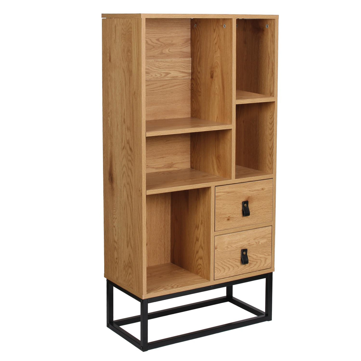 Bibliothèque en bois et métal
