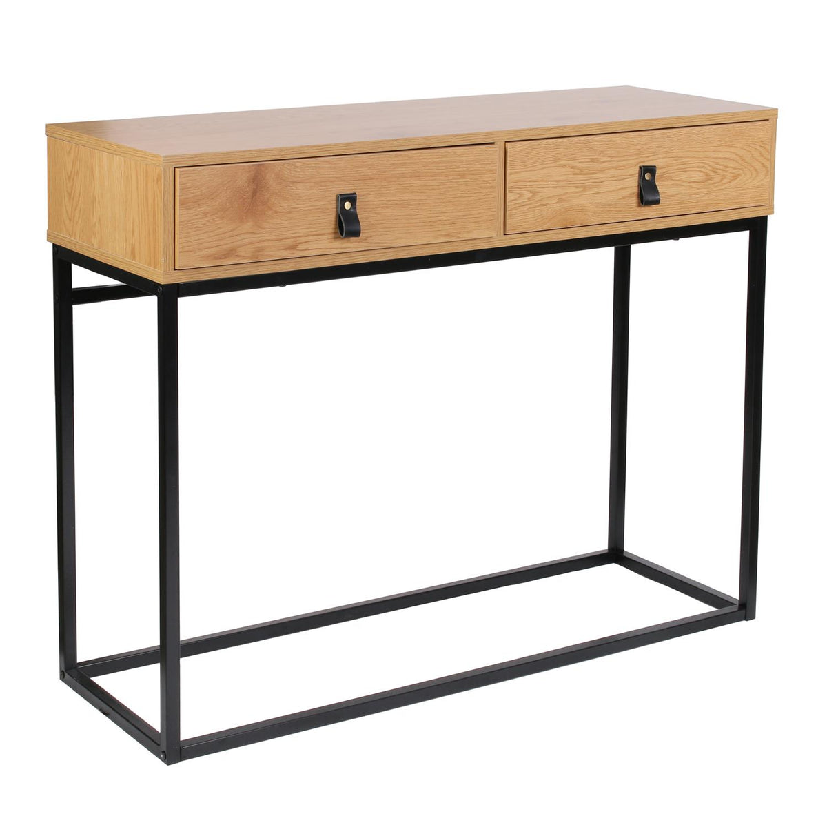 Bureau en bois 2 tiroirs 100x35x80
