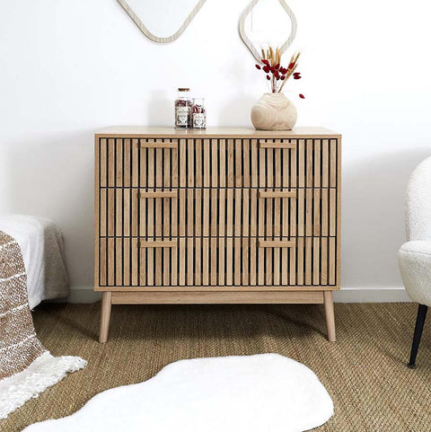 Cómoda de madera L90 x P50 x H80 cm