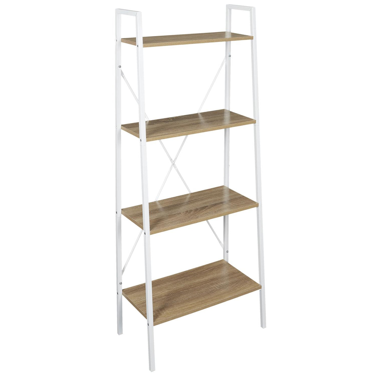 Etagère 4 niveaux bois clair H148