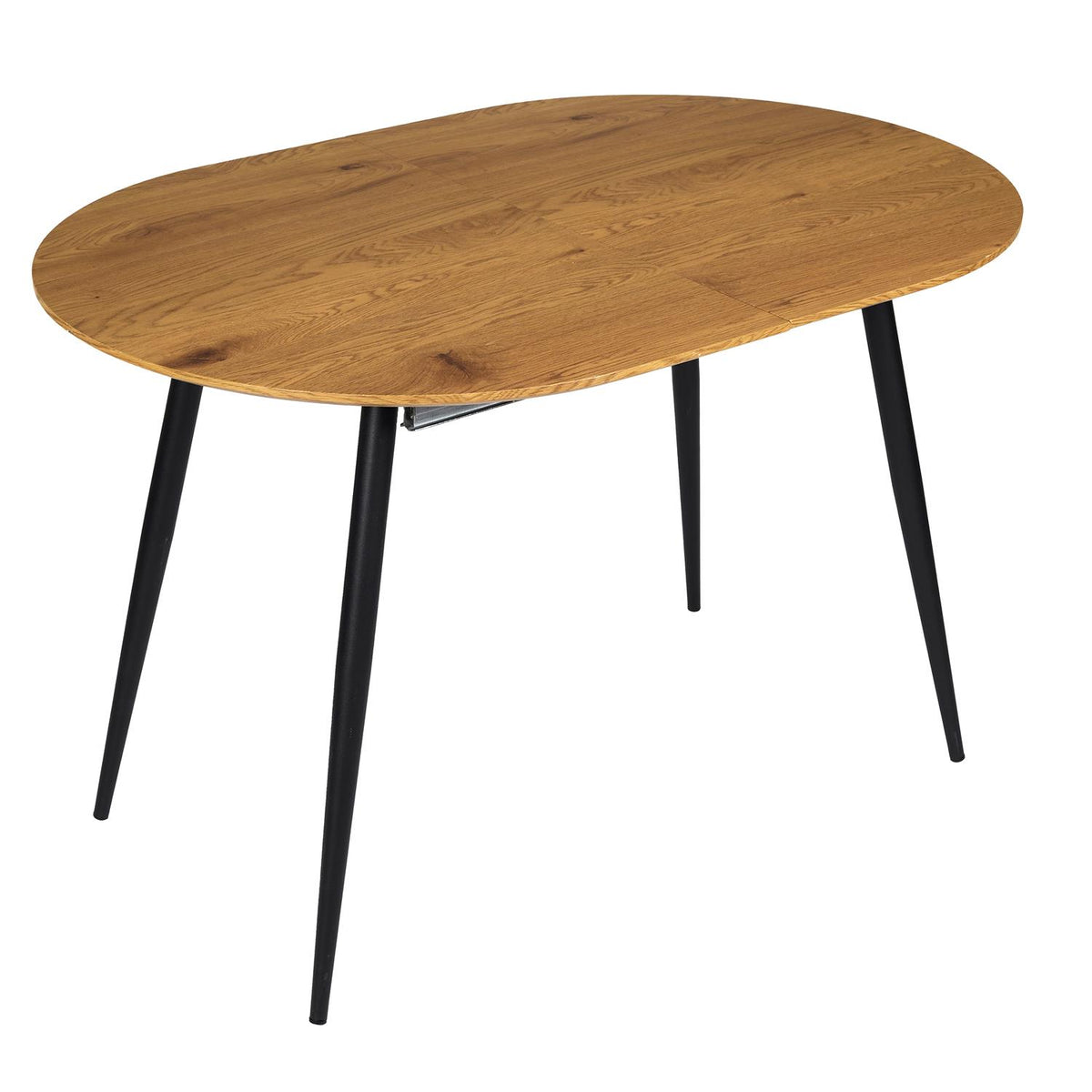 Table à manger extensible en bois et acier 120-160x80x76
