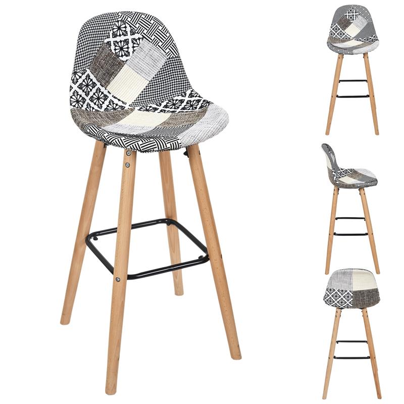 Lot de 2 tabourets en bois patchwork (Marketplace)