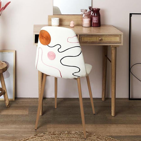Chaise beige collection NUDE motif couture (Edition limitée)