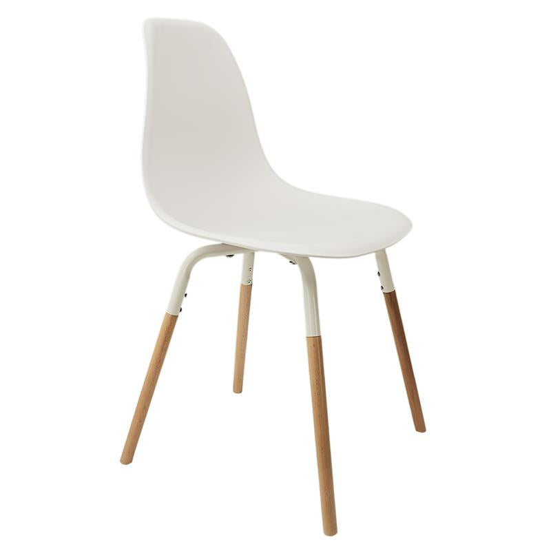 Chaise archi blanche et bois