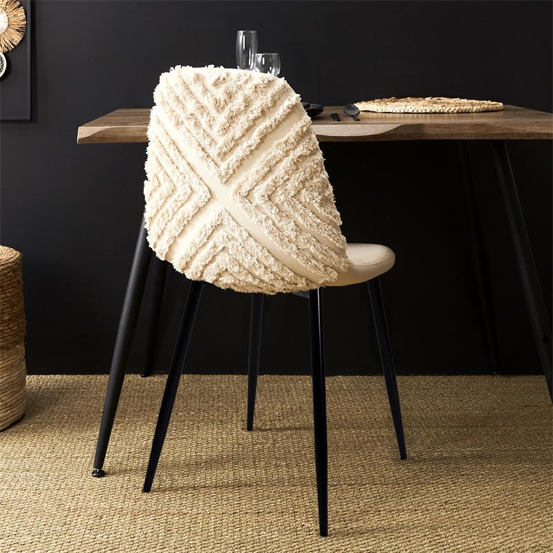 Chaise beige collection FAROW motif 3D (Edition limitée)