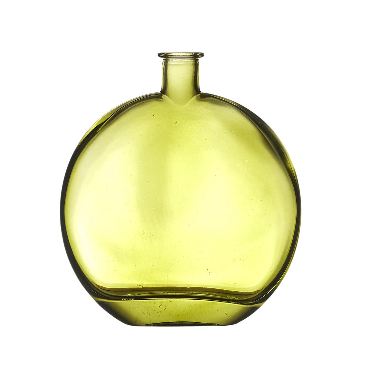 Vase en verre vert fumé H19
