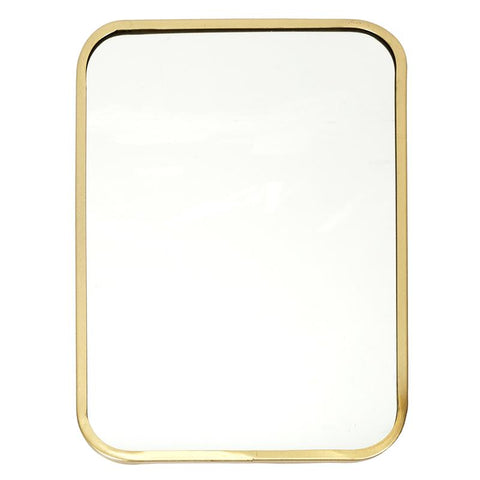 Miroir rectangle en métal doré 45x30