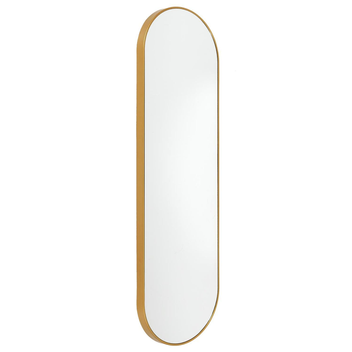 Miroir en métal doré 100x30