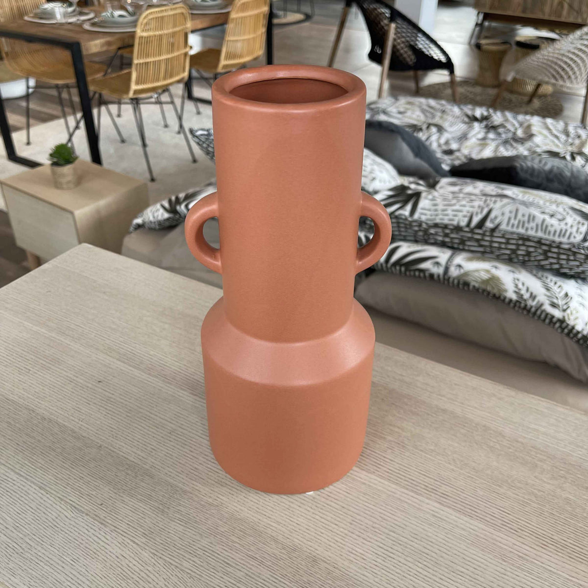 Vase en grès terracotta art déco H28