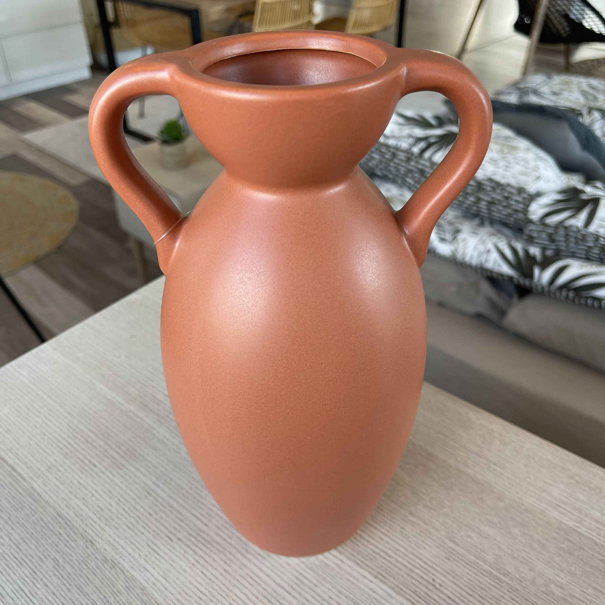 Vase en grès terracotta art déco H26