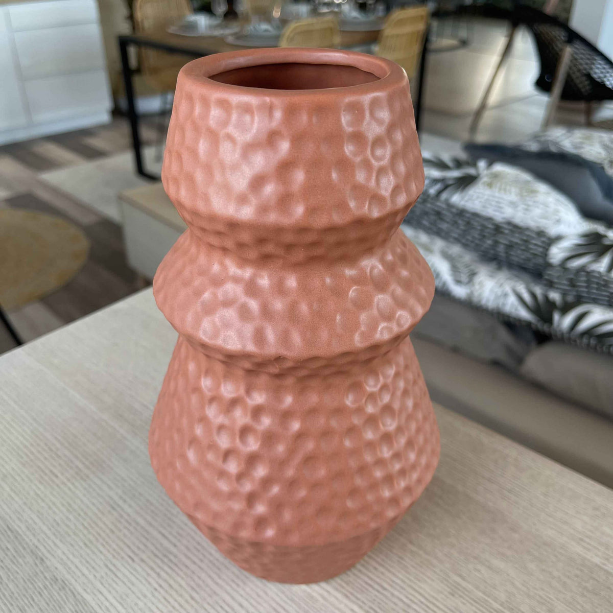 Vase en grès terracotta art déco H23