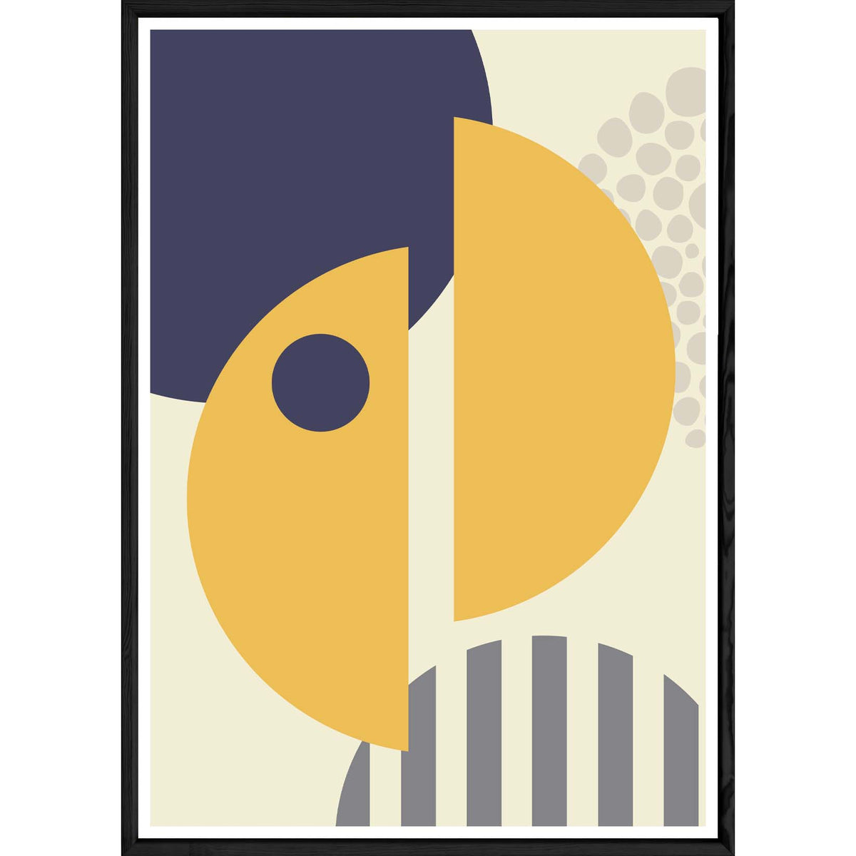 Tableau Abstrait avec cadre noir POP – Taille 32x42
