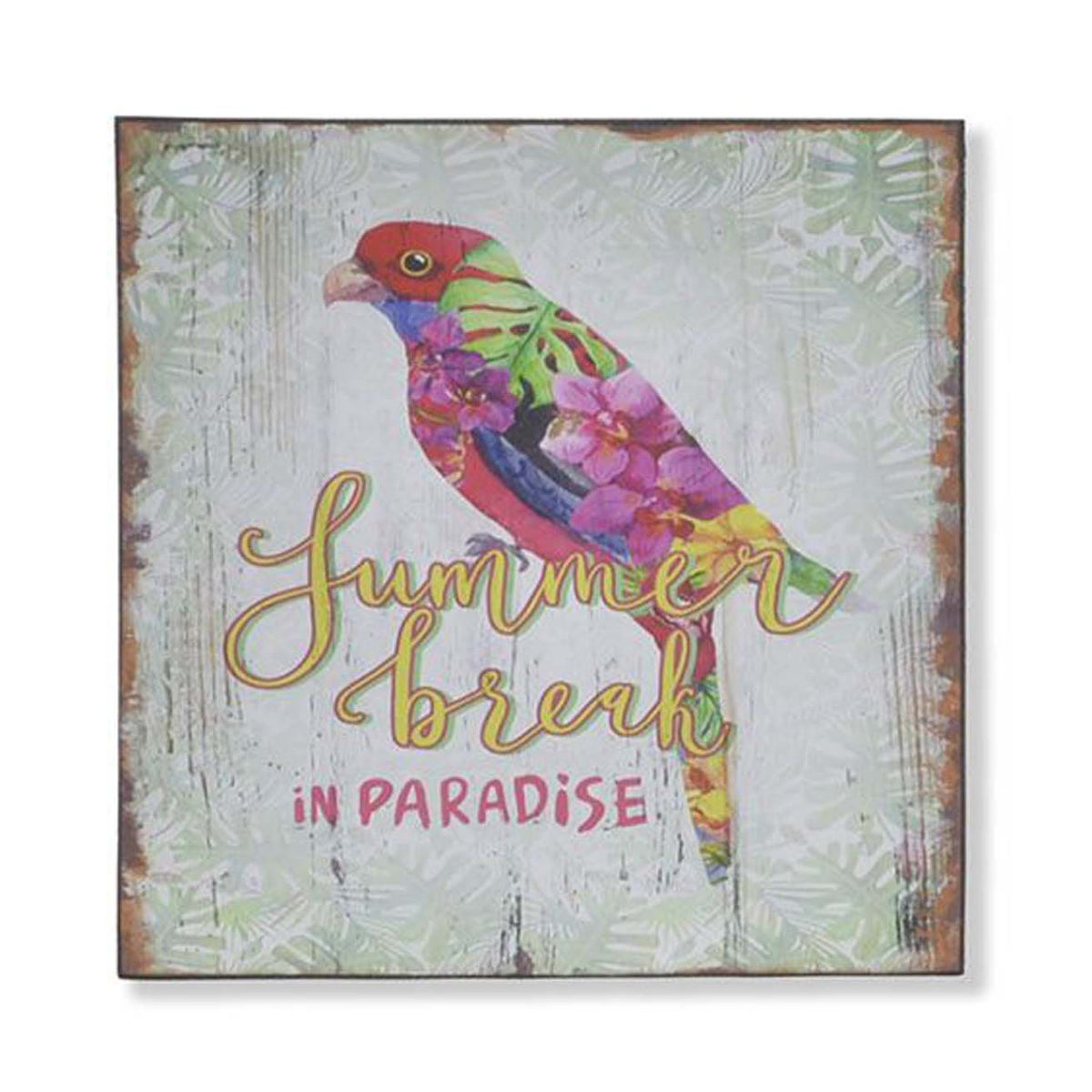 Tableau en bois 25x25 Oiseau