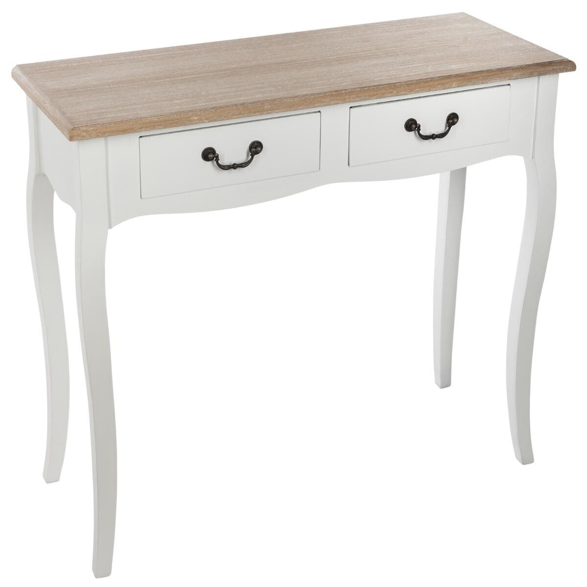 Console en bois blanc 2 tiroirs (Marketplace)