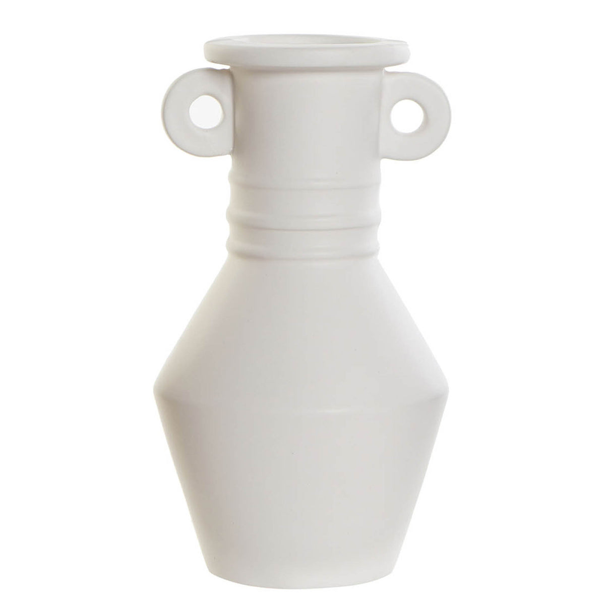 Vase déco en porcelaine blanc H20