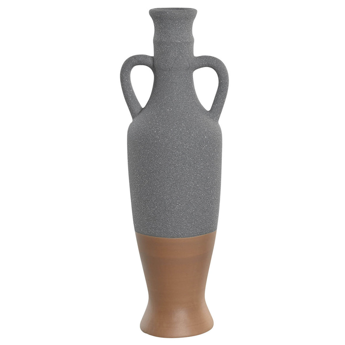 Vase déco en porcelaine gris H30