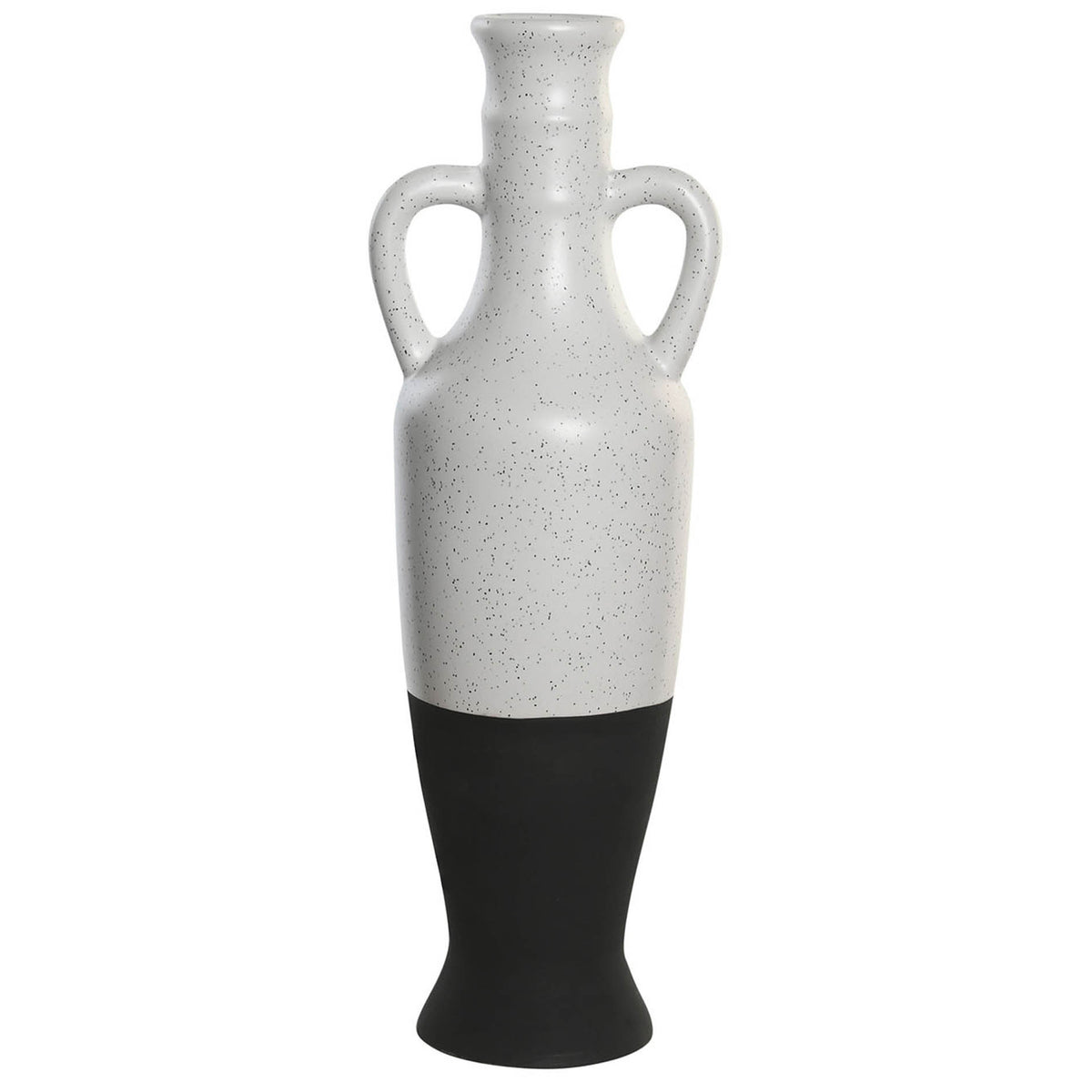 Vase déco en porcelaine blanc H30