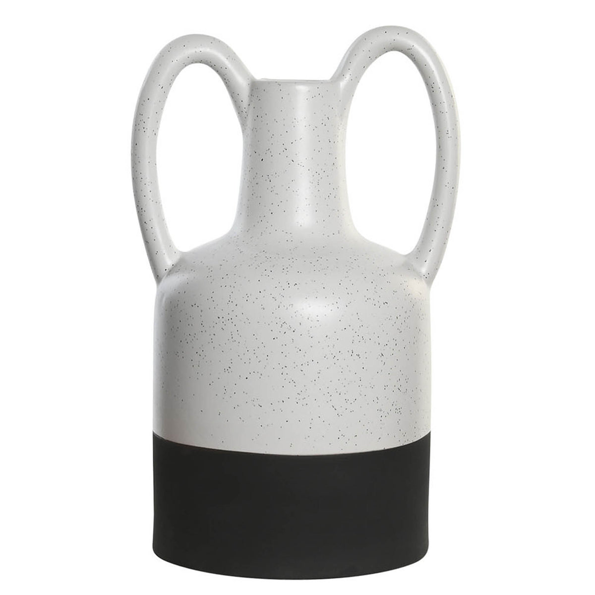 Vase déco en porcelaine blanc H23
