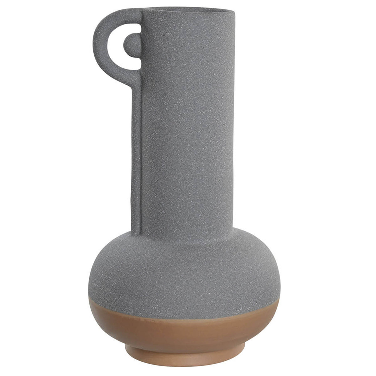 Vase déco en porcelaine gris H30