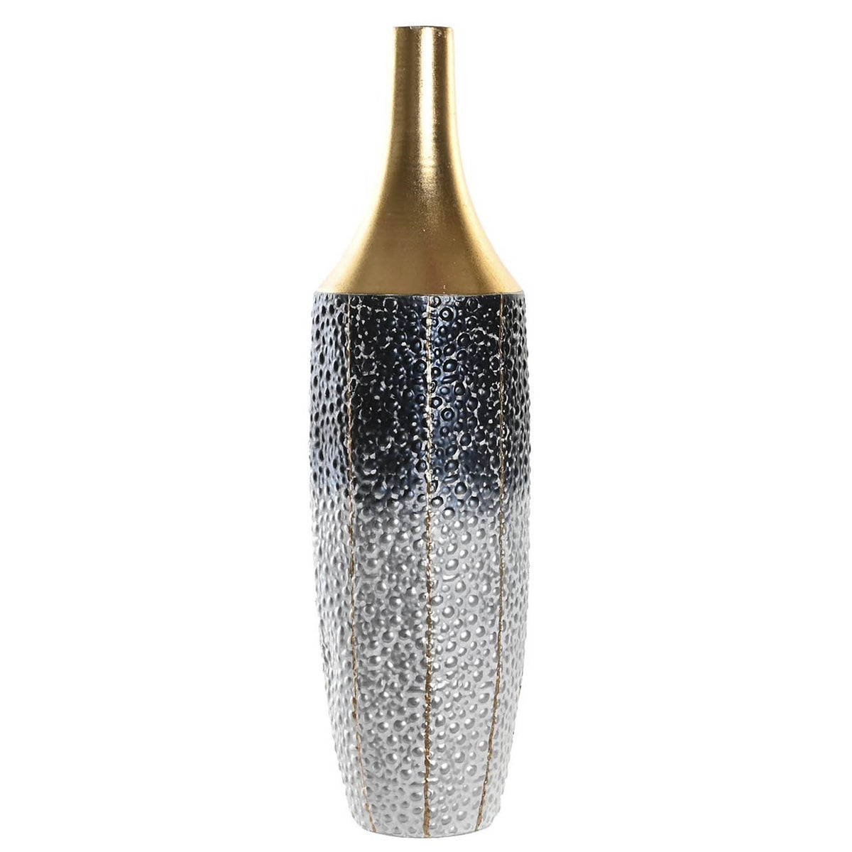 Vase déco en métal bicolor H62