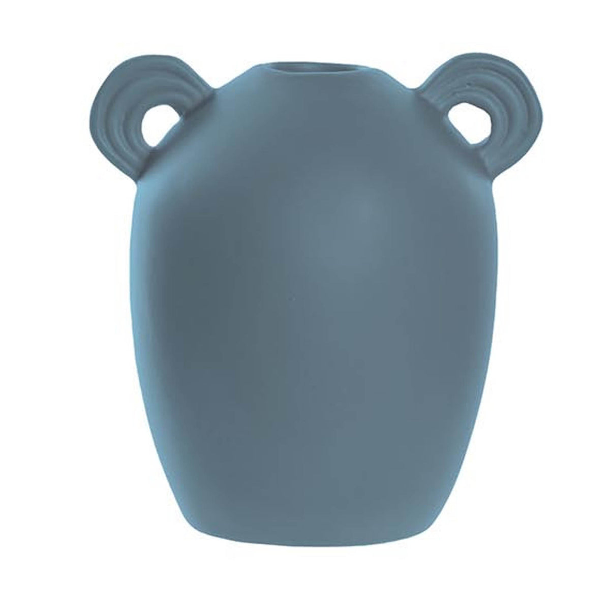 Vase art déco en dolomite bleu nuit H15