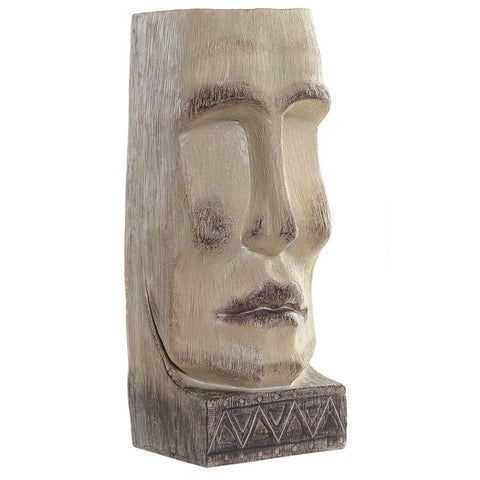 Vase en résine face beige H50