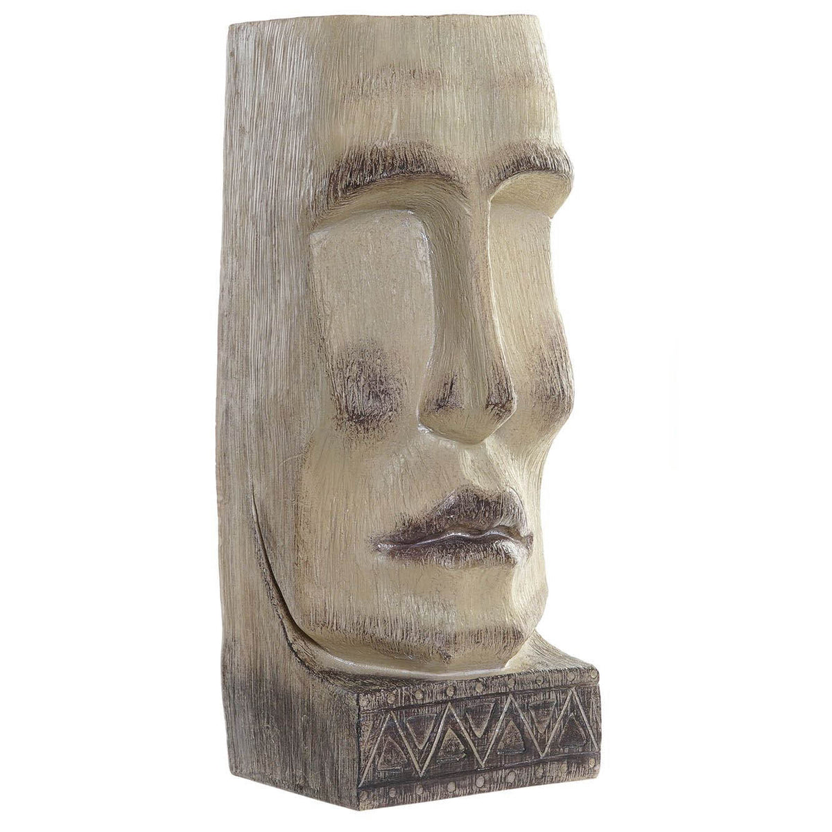 Vase en résine face beige H50