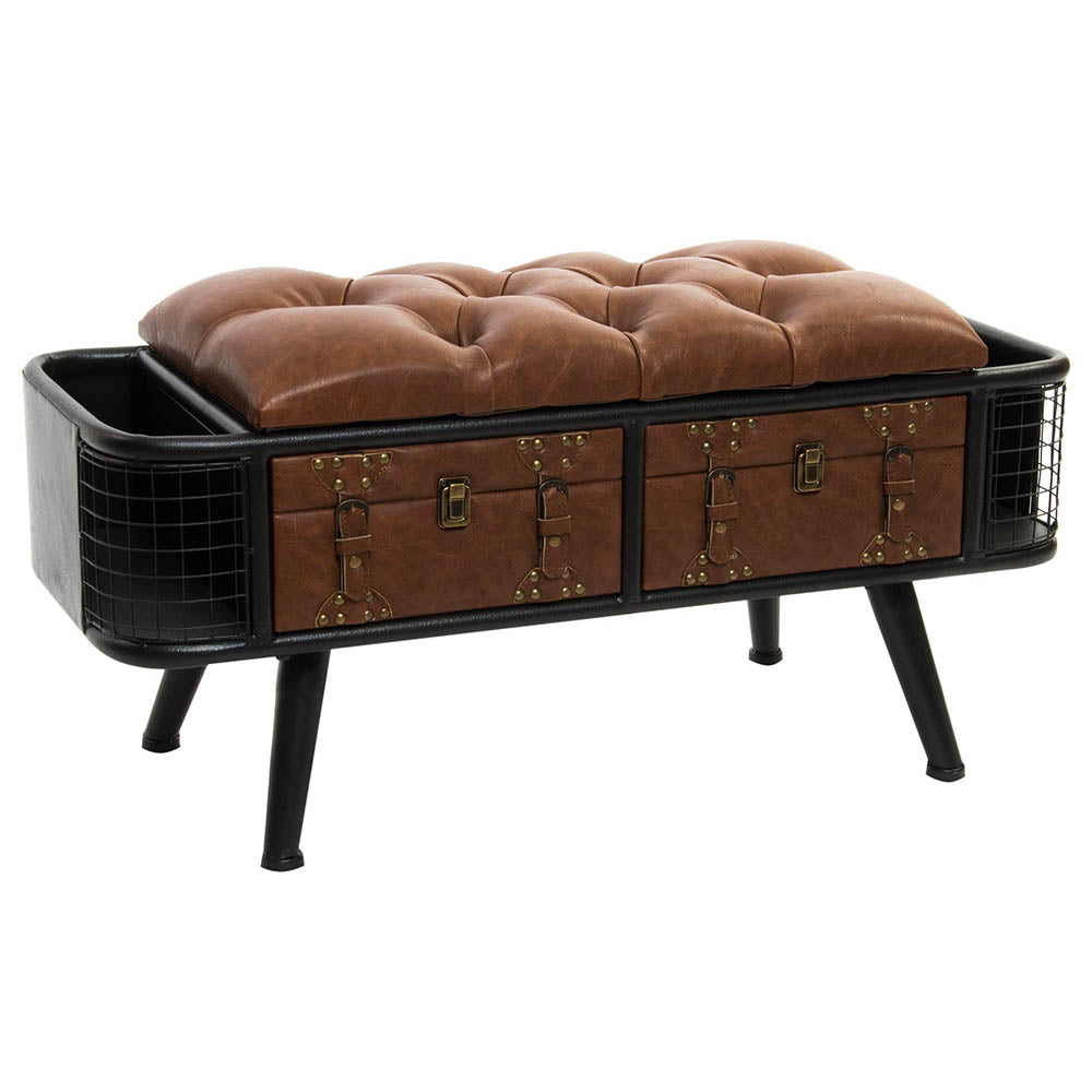 Banc effet cuir 80x33
