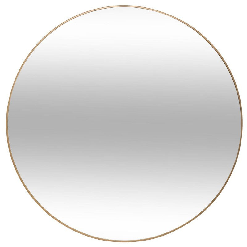 Grand miroir en métal fin doré D76