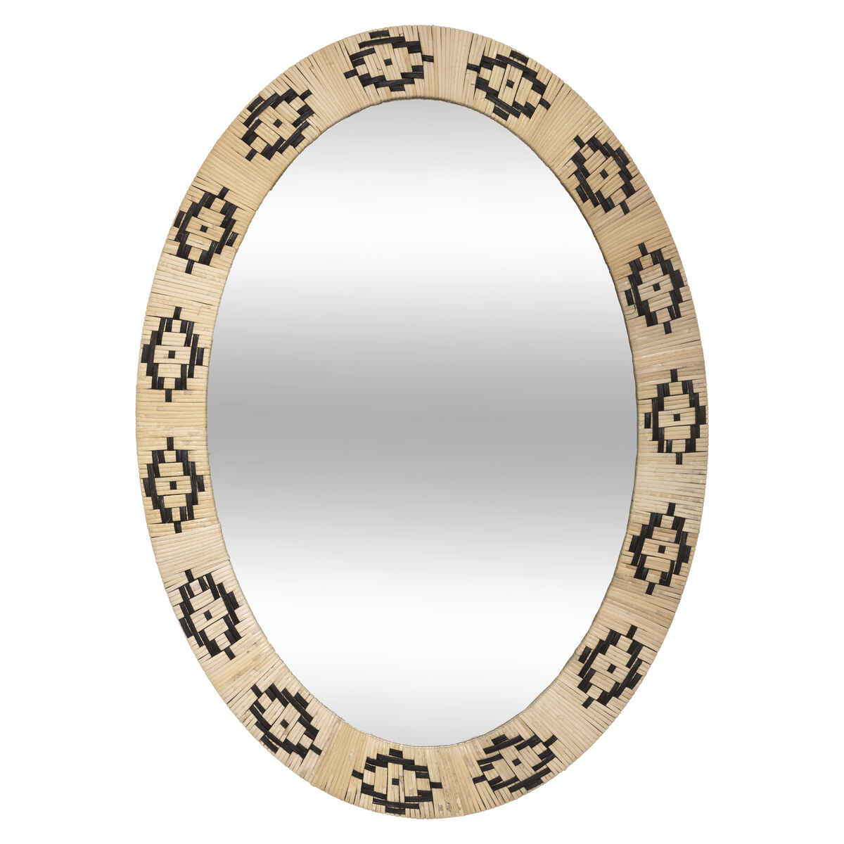 Miroir en rotin oval H70