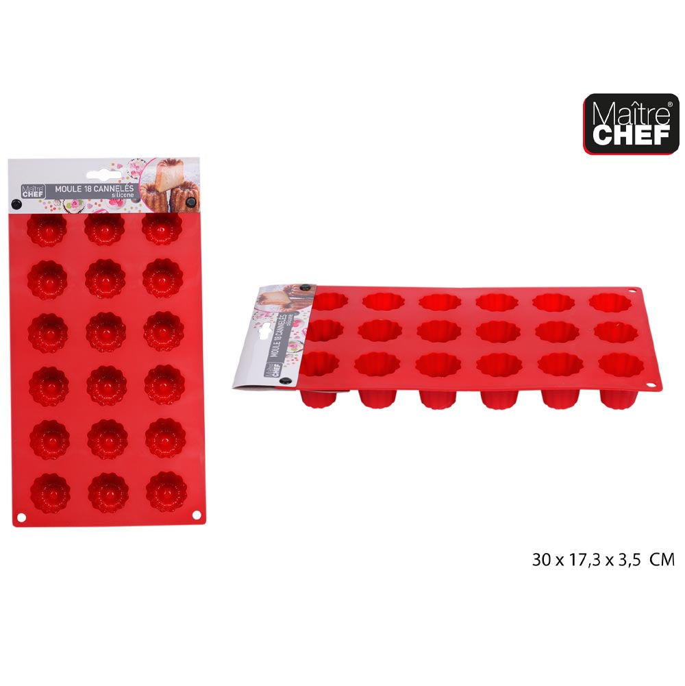 Moule 18 cannelés en silicone
