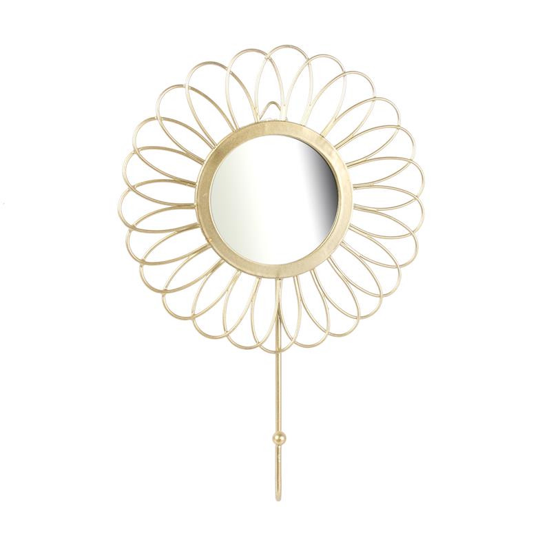 Patère miroir doré H20