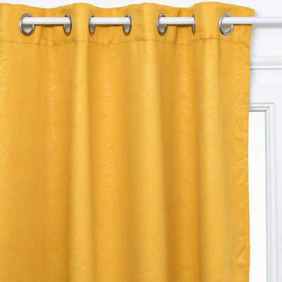 Rideau ocre en coton 140×260 (vendu par 1)
