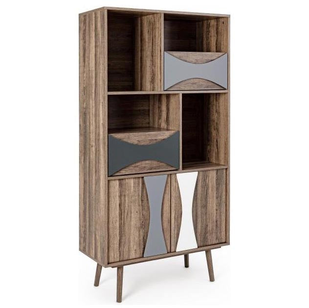 Bibliothèque en bois foncé H160