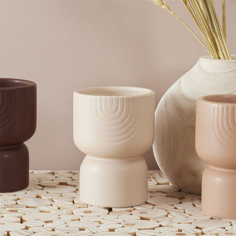 Bougie en céramique parfumée H12 écrue