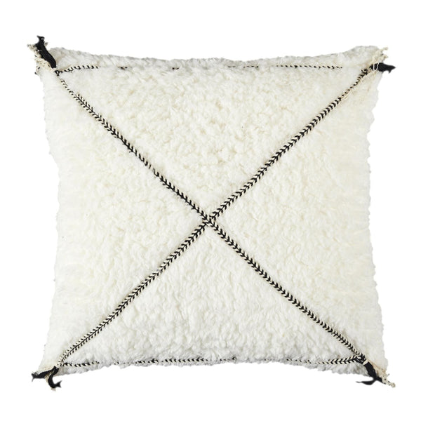 Coussin tressé bouclette 40x40