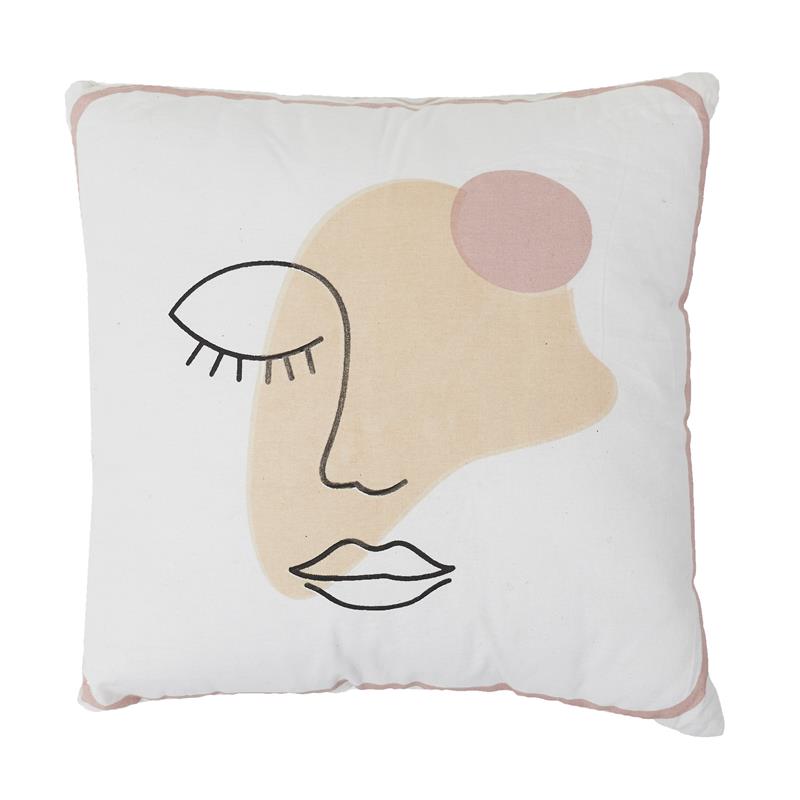 Coussin art déco visage 40x40
