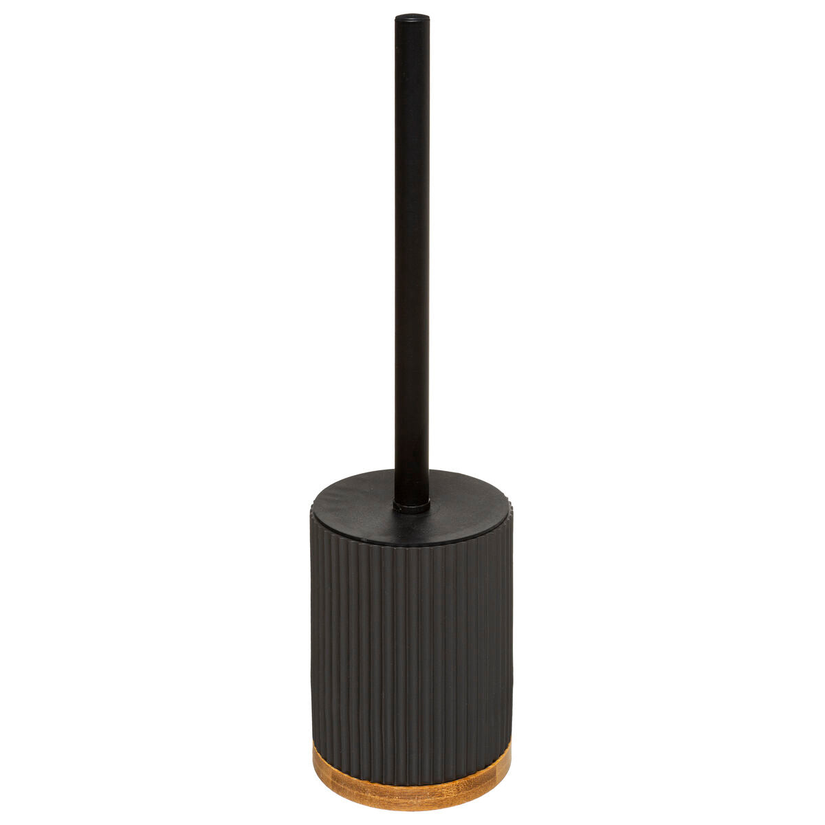 Brosse WC en bambou et résine noire