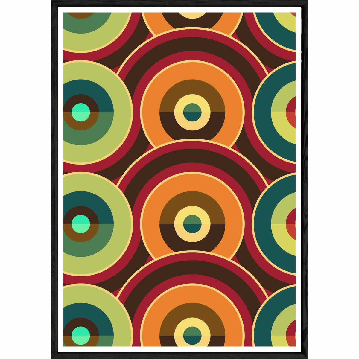 Tableau rétro background photo avec cadre noir POP – Taille 23x32