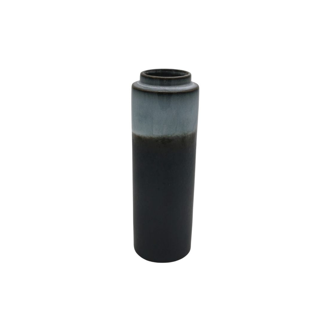 Vase en grès gris foncé H25