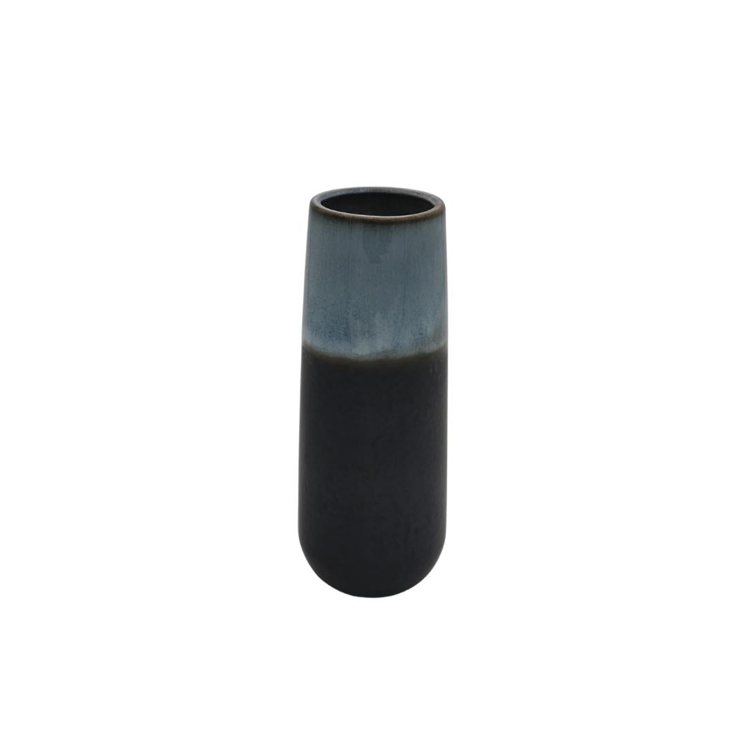 Vase en grès gris foncé H25