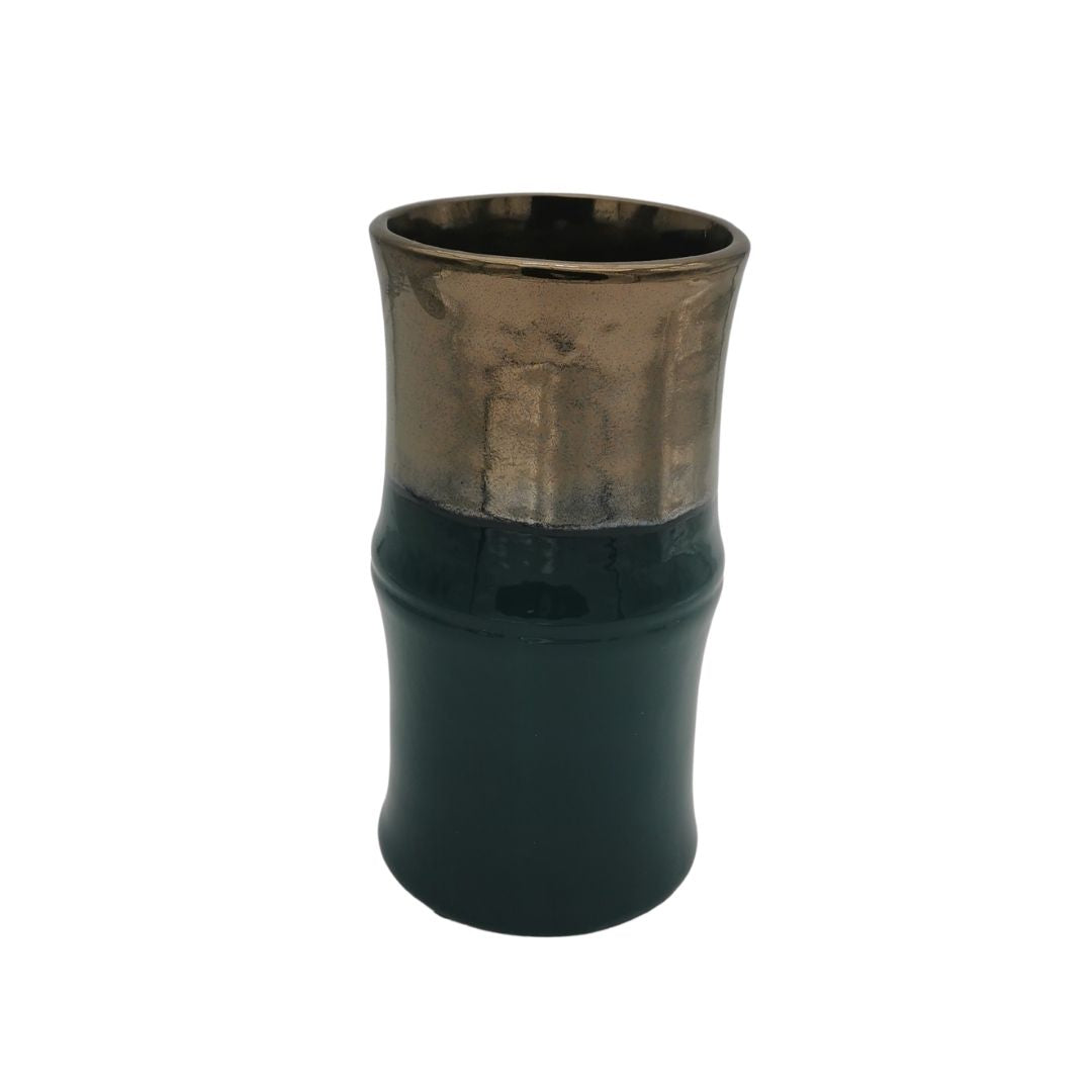 Vase en porcelaine effet bambou H24