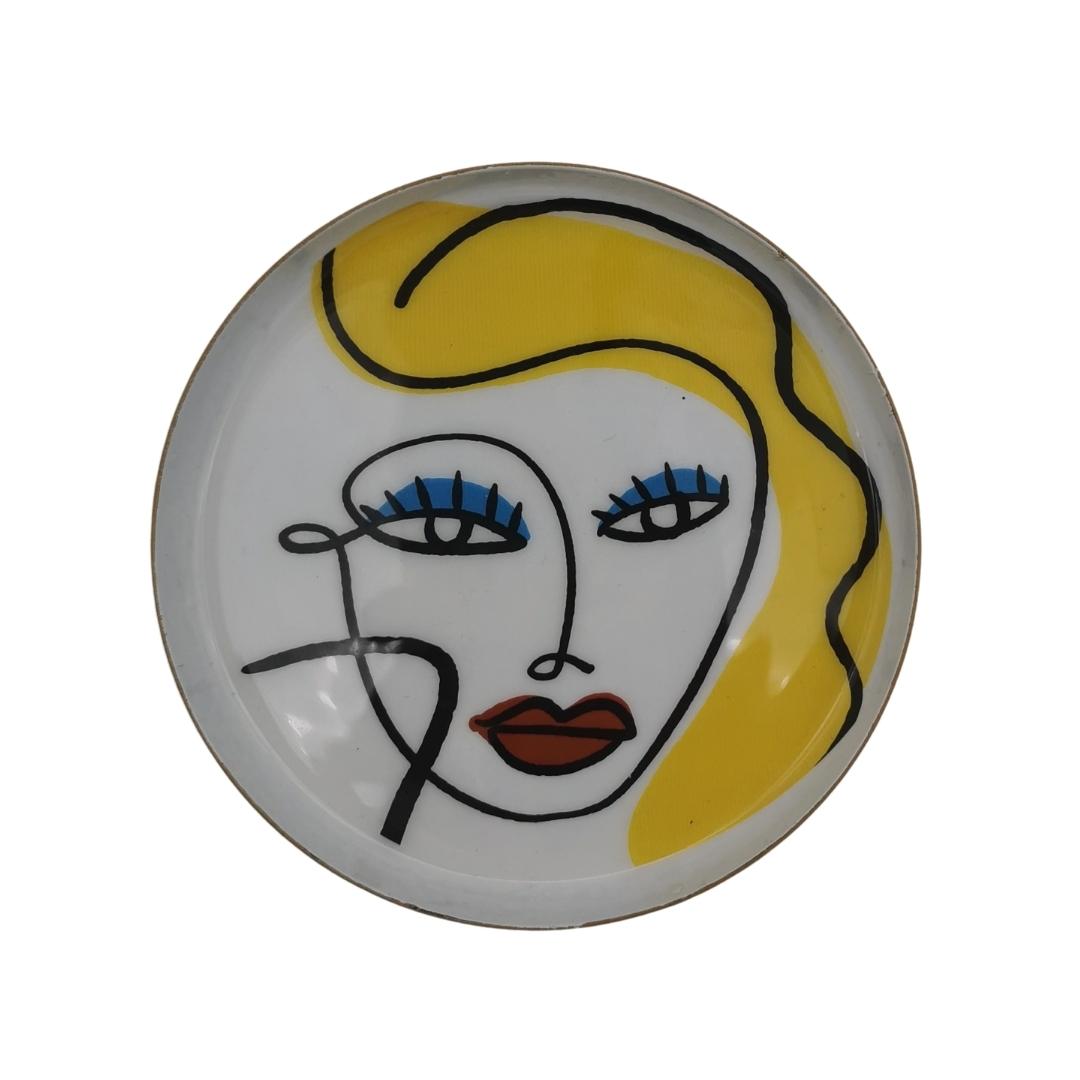 Vide poche en métal pop art D12