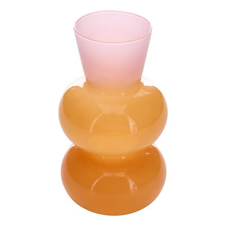 Vase en verre rose H15