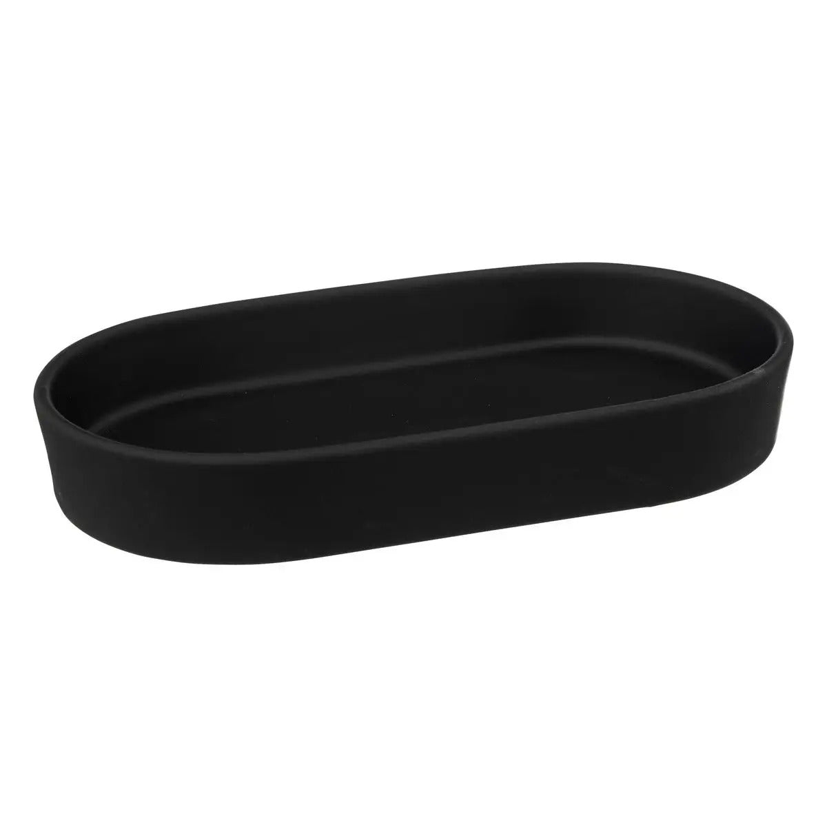 Grand porte savon en grès couleur noir L20cm