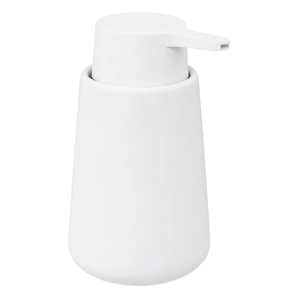 Distributeur de savon en grès couleur blanc