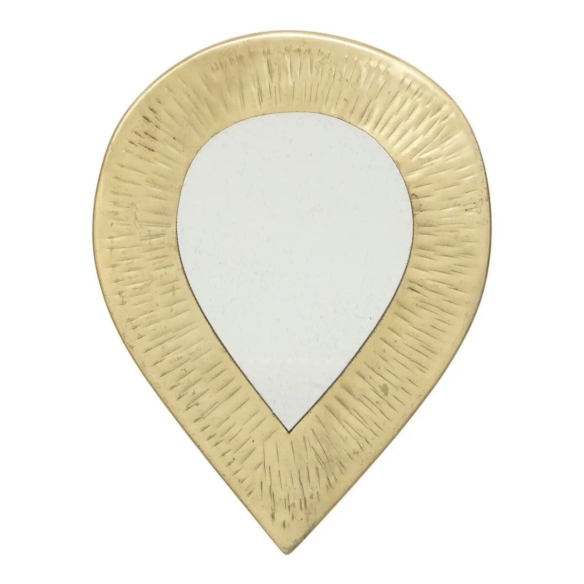Miroir goutte art déco en métal doré H20